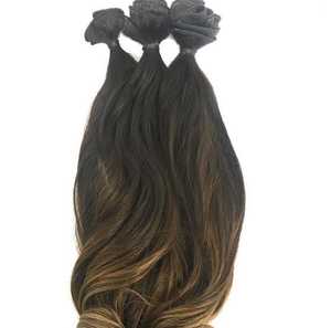 Extensions de cheveux humains Remy pré-collées à la machine, à double trame, aspect riche, non traitées, épaisses, lisses et ondulées - Product Image 1