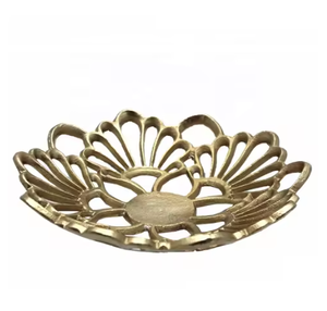 Platos de servicio cuadrados de Metal de calidad elegante, placa de cargador de diseño único decorativa hecha a mano para decoración de mesa - Product Image 6