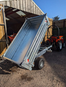 Three Way Tipping <b>Tractor</b> <b>Trailer</b> Agricultural 2-4 Wheel 3 Sides Farm Dump <b>Trailer</b> 1-10 Ton Hydraulic Motor High Productivity - Product Image 6