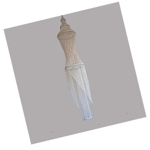 Lampe artisanale en coquillages, bijoux en coquillages, carillons éoliens en coquillages, lampe d'art décorative, artisanat, taille 40x250 cm - Product Image 2