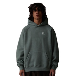 380 GSM poids lourd coton polaire hommes à capuche Logo personnalisé sans chaîne à capuche Streetwear surdimensionné hommes à capuche - Product Image 1