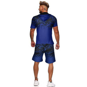 Nouveau modèle Collection été Ensembles de shorts et de t-shirts en coton avec logo personnalisé pour homme Ensemble 2 pièces pour homme Ensemble de shorts pour homme - Product Image 2