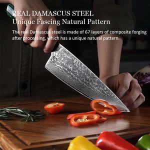 Vente en gros de commandes en vrac OEM nouveau couteau de chef en acier Damas couteaux de cuisine en acier japonais forgés à la main avec manche en résine - Product Image 3
