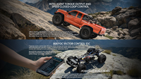 MJX H8E 1/8 4WD RC Crawler RTR avec moteur brushless sensored, ESC FOC 80A, essieux portiques à 2 vitesses, blocage de différentiel avant et arrière, et liaison Watt pour camion