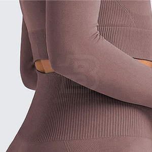 ชุดโยคะผู้หญิง แขนสั้น ผ้าเนื้อดี ระบายอากาศได้ดี เอวยางยืด สวมใส่สบาย 2 ชิ้น ผลิตในปากีสถาน ราคาถูก ขายออนไลน์ - Product Image 6