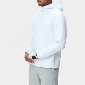 Nouveau design, sweat à capuche unisexe à fermeture éclair sur le côté, 100% coton, uni, léger, vêtements de sport d'hiver, pull d'entraînement - Product Image 2