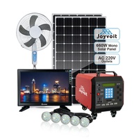 Kit Solaire Domestique Joyvoit PAYGO 1000W Facile à Installer, Générateur Solaire Hors Réseau, Batterie LiFePO4 25.6V, Onduleur à Onde Sinusoïdale Pure PWM