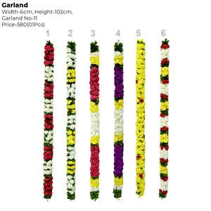 พวงมาลัยดอกไม้ประดิษฐ์ AFF-Garland-13.2 ราคา 580 บาท/ชิ้น {มีหลายสีให้เลือก} - Product Image 2