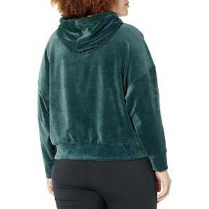 Novedad 2026: Sudadera con capucha de terciopelo de manga larga para gimnasio y uso urbano, chaqueta con capucha extragrande de invierno, ¡gran oferta! OEM para chicas. - Product Image 2