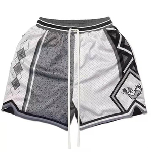 Shorts d'été à imprimé par sublimation, shorts en maille pour hommes, shorts à taille élastique fabriqués au Pakistan/short en maille d'été - Product Image 3