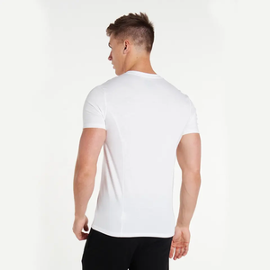 Nouvelle arrivée de grande taille en vrac quantité à bas prix été uni blanc hommes t-shirt hommes O cou décontracté t-shirts - Product Image 6