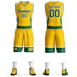 Ensemble d'uniformes de basketball personnalisables, design respirant pour les joueurs d'équipe - Product Image 1