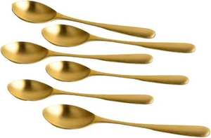 Cuchara de Vajilla de Acabado Superior con Mango Corto, Novedad, Utensilios de Cocina de Latón Pulido Espejo, Cubertería de Primera Calidad para Mesa - Product Image 4