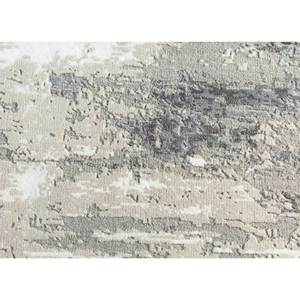 Uvenuti Abstract Pattern Wool & Bamboo Silk Rug Grey & <b>Black</b> Hand Knotted for Home Use-Model (1550(Cs-01)) - Product Image 3