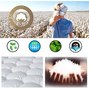 Materassino trapuntato King Size comodo cuscino superiore con soffice riempimento in fibra di poliestere materiale in schiuma per uso ospedaliero o letto - Product Image 2