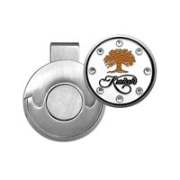 Marqueur de balle de golf magnétique à clipser sur chapeau, logo personnalisé, accessoires de golf en métal, cadeaux promotionnels en gros