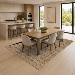 <b>RUGS</b> DEPOT LXDP-0101 Wholesale Red <b>Burgundy</b> Traditional Medallion Digital Printed Machine Washable Chenille Area <b>Rug</b> Non Slip - Product Image 4