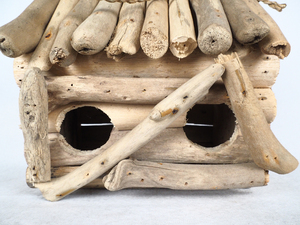 Nichoir à oiseaux en bois flotté fait main de haute qualité, décoration de jardin de qualité supérieure, décoration suspendue, motif solide - Product Image 3