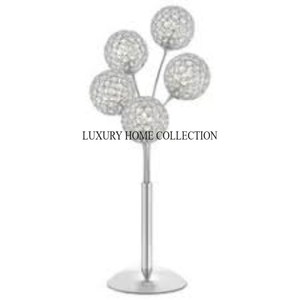 Modern <b>aesthetic</b> metal table floor lamp with geometric frame design for a contemporary and trendy interior theme - Product Image 5