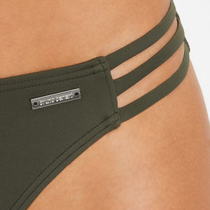 Women's Triangle Fashion Bikini Set Olive Custom Sexy Push-Up Bandeau Front Deep V Neck <b>Belt</b> Eco-Friendly Solid 2-Piece Best - Product Image 5