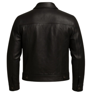 Chaqueta de Invierno de Cuero Genuino Original para Hombre, Cuello Alto, Logotipo Frontal, Último Diseño OEM, Cortavientos Elegante Personalizado de Alta Calidad - Product Image 2
