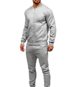 Traje de jogging Logotipo personalizado Ropa de calle informal sobre el tamaño Ropa deportiva Chaqueta de béisbol Conjunto Hombres Chándal para hombres 2026 - Product Image 5