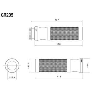 Accessoire de guidon de moto RIZOMA Gold GR205G Sport Grip, diamètre 22 mm - Product Image 3