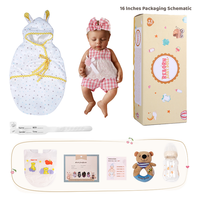 Poupée bébé réaliste Babeside Lucy de 16 pouces, en silicone platine, poupée reborn, expédition rapide
