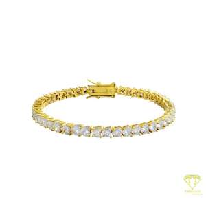 Nouveau design en argent sterling 925 avec bracelet de tennis en diamant moissanite plaqué or rose pour cadeau ou fête - Product Image 4