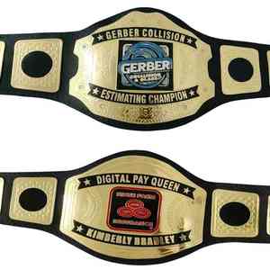 Ceinture de championnat en cuir personnalisable de haute qualité pour les sports de boxe de lutte MMA durables de karaté - Product Image 2