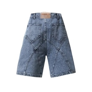 Custom <b>Vintage</b> Acid Wash Summer Denim <b>Shorts</b> for <b>Men</b> Wholesale Plus Size Streetwear Knee Length Plain Design - Product Image 6