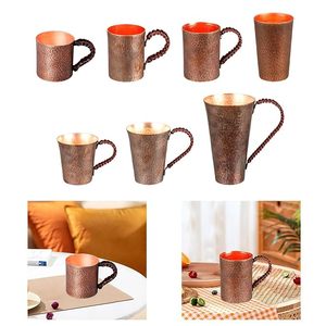Taza Clásica de Cobre Puro Pulido Brillante, Revestimiento Interior Ecológico de Grado Alimenticio, Gran Capacidad para Servir Bebidas de Lujo, Económica - Product Image 5