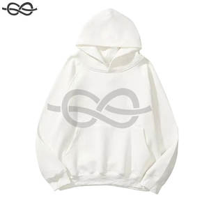 Sudadera con capucha básica de color sólido para hombres y mujeres, Sudadera negra holgada con diseño de capucha de bolsillo frontal de manga larga - Product Image 5