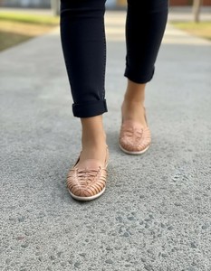 Mocassins plats pour femmes en cuir tressé, à bout fermé, légers, respirants, antidérapants, avec semelle en plastique, chaussures décontractées pour la ville - Product Image 4