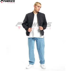 Blouson bombardier personnalisé pour hommes Veste décontractée composée de manches bombardier et de corps en laine Bomber Jacket - Product Image 6