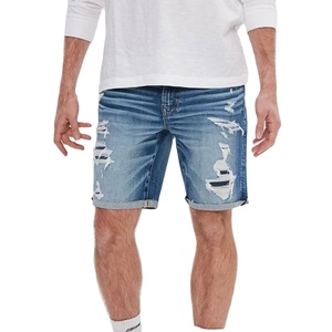 กางเกงขาสั้นผ้ายีนส์ขาสั้นสำหรับผู้ชายระบายอากาศได้ดีดีไซน์ตามสั่งและโลโก้ได้ตามต้องการ - Product Image 1
