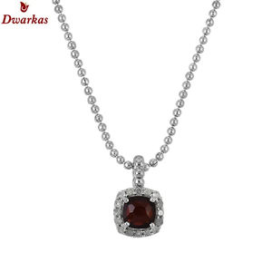 Elegante alta calidad chapado en oro rosa 925 plata esterlina cuarzo rosa multi piedra colgante collar joyería - Product Image 2