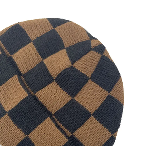 Best-seller Bonnet tricot moelleux Mohair personnalisé Bonnet tricot Jacquard acrylique en faux vison avec logo personnalisé - Product Image 3