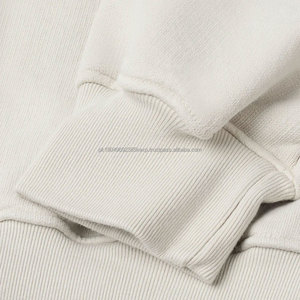 Sweat-shirt à capuche vintage gris uni graphique vieilli nouvelle mode sans manches en relief long hiver vêtements pour hommes Logo personnalisé - Product Image 4