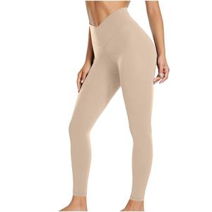 Custom <b>Womens</b> High Elastic Waist Sports <b>Compression</b> <b>Leggings</b> Eco Friendly Lightweight Dry Fit Breathable Full Length Solid Plus - Product Image 2