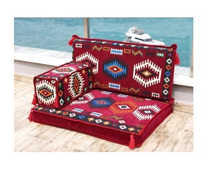 Sièges de sol arabes Canapé de sol arabe Sol de siège arabe | 90x70x10cm 3 pièces 1 Set - Product Image 1