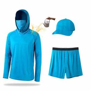 Polyester Bambou Imperméable Anti-UV pour Hommes et Femmes Protection UV Cool Manches Longues UPF 50 + Chemises De Pêche Avec Capuche - Product Image 2