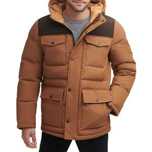 Chaqueta Acolchada Cortavientos Transpirable de Talla Grande para Hombre, Estilo Urbano, Color Personalizado, Informal de Otoño, Tejida - Product Image 1