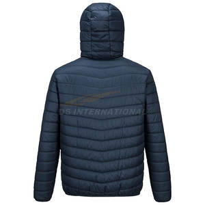 Chaquetas acolchadas ligeras con capucha para hombre de fabricante OEM abrigo hinchado resistente al agua cálido diseño personalizado Serigrafía - Product Image 4