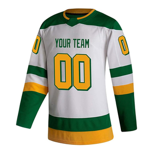 Uniforme de Hockey sur glace de haute qualité vêtements de sport manches complètes 100% Polyester léger Logo personnalisé et nom d'équipe Oem - Product Image 6