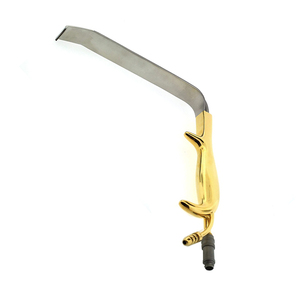 Retractor de senos dientes de doble punta 22X55mm 31cm manual chapado en oro certificado CE instrumentos de cirugía plástica acero inoxidable - Product Image 1