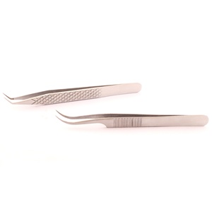 Vente en gros de pinces à cils multi-spécifications et multi-styles de haute qualité Pince à épiler d'extension de faux cils en acier inoxydable - Product Image 2