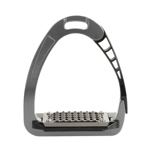 Paire d'étriers de sécurité rétractables personnalisables en aluminium et polymère pour l'équitation, fournitures équestres, gris - Product Image 3