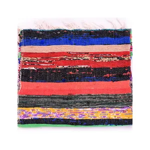 Indian dari Chindi Handgemaakte Wasbare Tapijten Tapijt Slaapkamer Vloermat Custom Katoen Weave Gebied Rag Tapijt Voor Verkoop