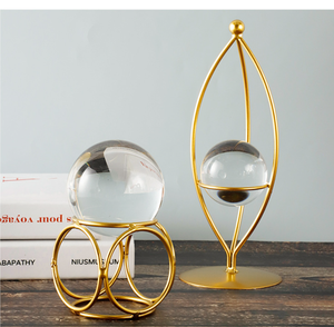 Adornos para la casa, mesa nórdica moderna para interiores, accesorios dorados para sala <span class=keywords><strong>de</strong></span> estar, decoración <span class=keywords><strong>de</strong></span> <span class=keywords><strong>cristal</strong></span> <span class=keywords><strong>de</strong></span> lujo 3D, decoración del hogar, bola <span class=keywords><strong>de</strong></span> <span class=keywords><strong>cristal</strong></span> - Product Image 2